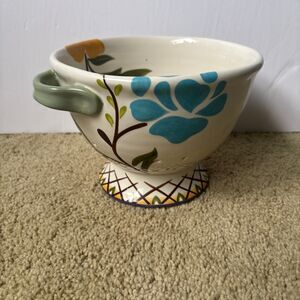 Vida Eva Mendes For Espana Ceramic 7.5" Colander Jardine Handcrafted